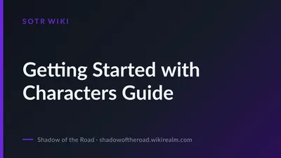 Shadow of the Road Characters: The Party Roster So Far