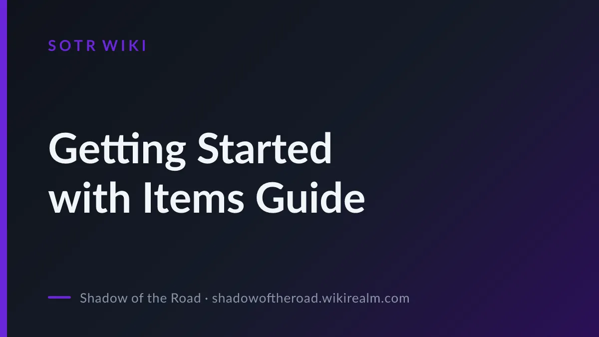 Weapons and Equipment in Shadow of the Road: What We Know